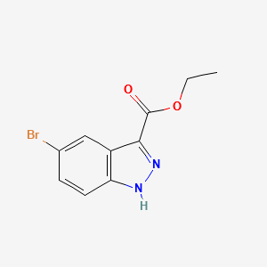 Ethyl 5-bromo-1H-indazole-3-carboxylate structure, CAS 1081-04-5