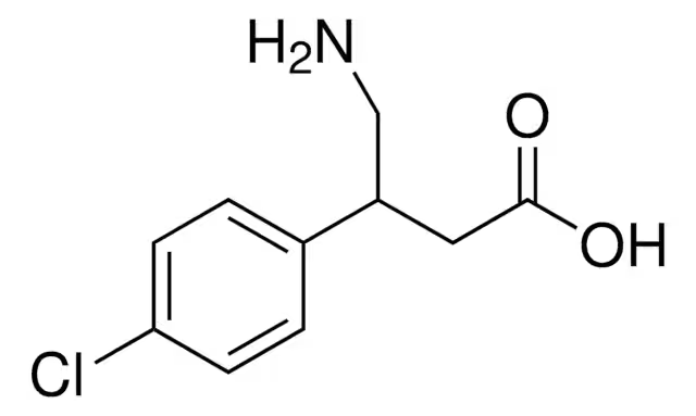 Baclofen structure, CAS 1134-47-0