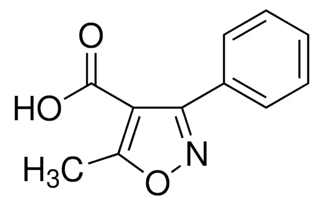 5-Methyl-3-phenylisoxazole-4-carboxylic acid structure, CAS 1136-45-4