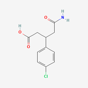 3-(4-Chlorophenyl)glutaramic acid structure, CAS 1141-23-7