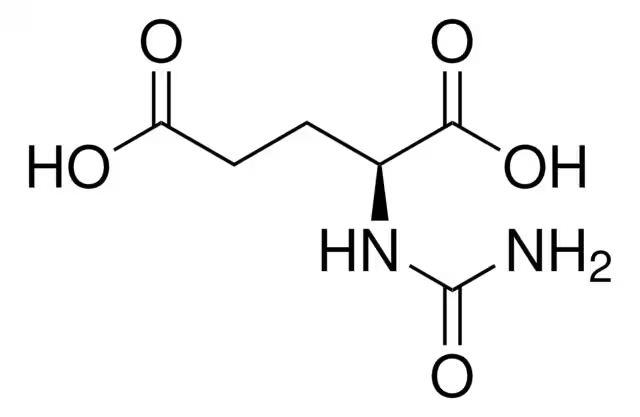 N-Carbamyl-L-glutamic acid structure, CAS 1188-38-1
