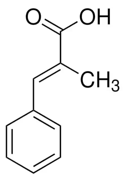 alpha-Methylcinnamic acid structure, CAS 1199-77-5