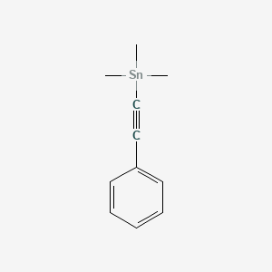 Trimethyl(phenylethynyl)tin structure, CAS 1199-95-7