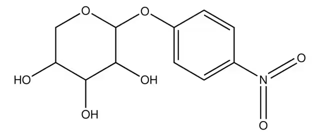 4-Nitrophenyl alpha-L-arabinopyranoside structure, CAS 1223-07-0