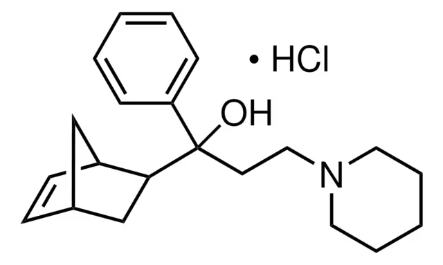 Biperiden hydrochloride structure, CAS 1235-82-1