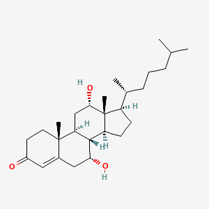 7,12-Dihydroxycholest-4-en-3-one structure, CAS 1254-03-1