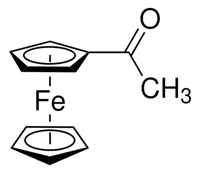 Acetylferrocene structure, CAS 1271-55-2
