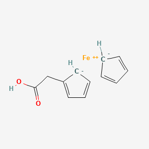 Ferroceneacetic acid structure, CAS 1287-16-7