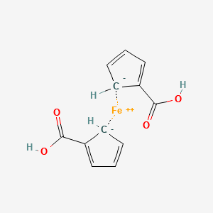 1,1'-Ferrocenedicarboxylic acid structure, CAS 1293-87-4