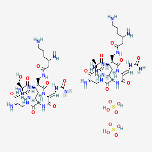 Capastat sulfate structure, CAS 1405-37-4