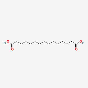 Pentadecanedioic acid structure, CAS 1460-18-0