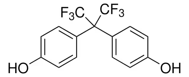 4,4'-(Hexafluoroisopropylidene)diphenol structure, CAS 1478-61-1
