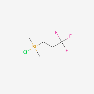 Chlorodimethyl-3,3,3-trifluoropropylsilane structure, CAS 1481-41-0