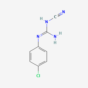 1-(4-Chlorophenyl)-3-cyanoguanidine structure, CAS 1482-62-8