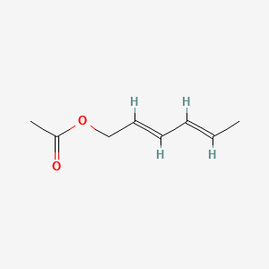 trans,trans-2,4-Hexadienyl acetate structure, CAS 1516-17-2