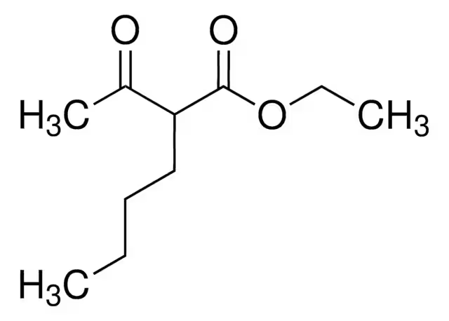 Ethyl 2-acetylhexanoate structure, CAS 1540-29-0
