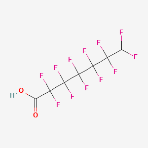 7H-Dodecafluoroheptanoic acid structure, CAS 1546-95-8