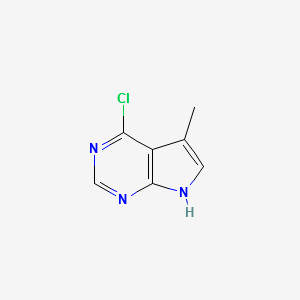 4-Chloro-5-methyl-7H-pyrrolo[2,3-d]pyrimidine structure, CAS 1618-36-6