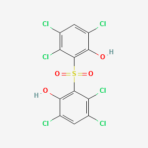 2,2'-Sulfonylbis(3,4,6-trichlorophenol) structure, CAS 1638-41-1