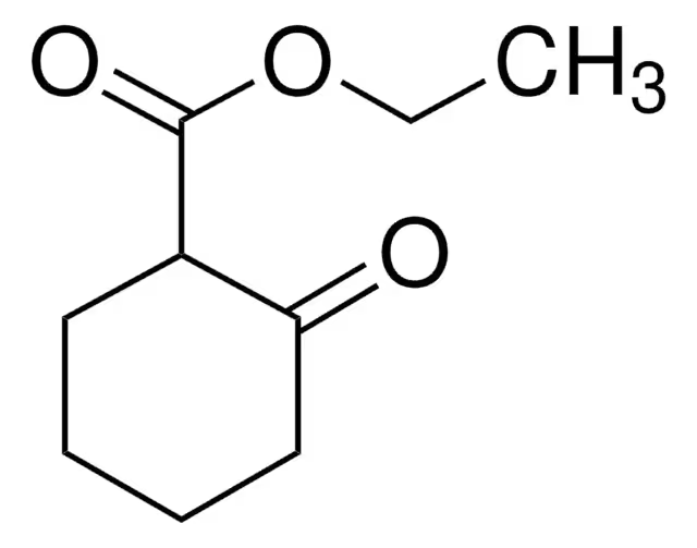 Ethyl 2-oxocyclohexanecarboxylate structure, CAS 1655-07-8