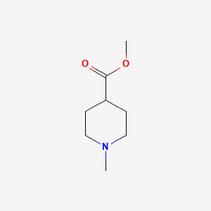 Methyl N-methyl-4-piperidinecarboxylate structure, CAS 1690-75-1