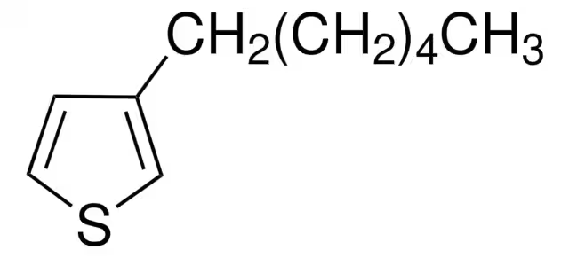 3-Hexylthiophene structure, CAS 1693-86-3