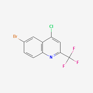 6-Bromo-4-chloro-2-(trifluoromethyl)quinoline structure, CAS 1701-28-6