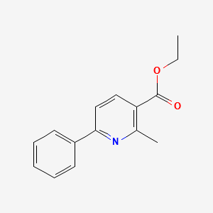 Ethyl 2-methyl-6-phenylpyridine-3-carboxylate structure, CAS 1702-14-3