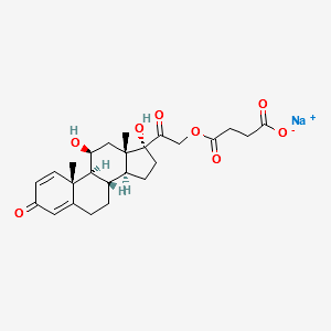 Prednisolone sodium succinate structure, CAS 1715-33-9