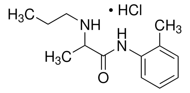 Propitocaine hydrochloride structure, CAS 1786-81-8