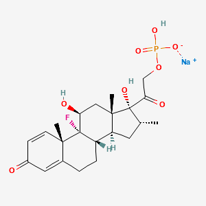 Dexamethasone 21-(sodium hydrogen phosphate) structure, CAS 1869-92-7