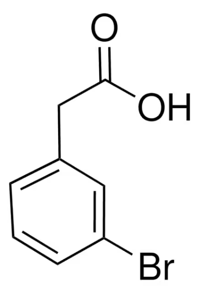 3-Bromophenylacetic acid structure, CAS 1878-67-7