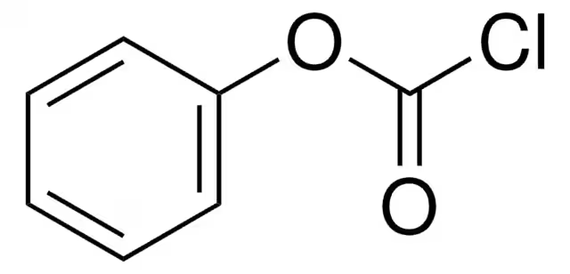 Phenyl chloroformate structure, CAS 1885-14-9
