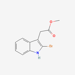 Methyl 2-(2-bromo-1H-indol-3-yl)acetate structure, CAS 1912-35-2