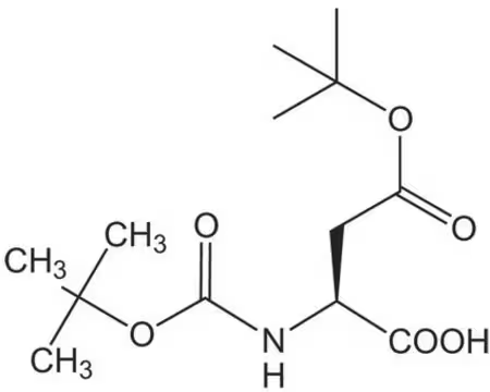 4-tert-Butyl N-[(tert-butoxy)carbonyl]-L-aspartate dicyclohexylamine salt structure, CAS 1913-12-8