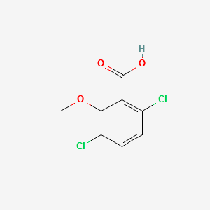 Dicamba structure, CAS 1918-00-9