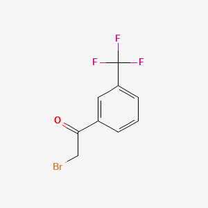 2-Bromo-1-[3-(trifluoromethyl)phenyl]-1-ethanone structure, CAS 2003-10-3
