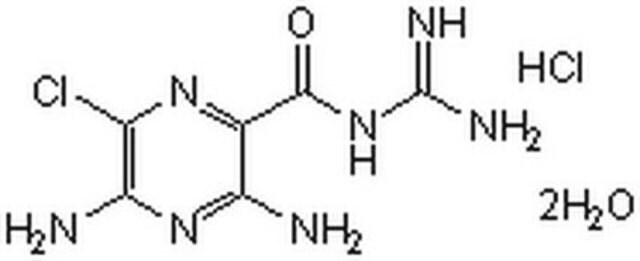 Amiloride hydrochloride structure, CAS 2016-88-8