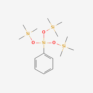Phenyltris(trimethylsiloxy)silane structure, CAS 2116-84-9