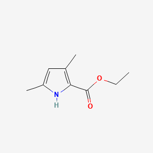 Ethyl 3,5-dimethyl-1H-pyrrole-2-carboxylate structure, CAS 2199-44-2