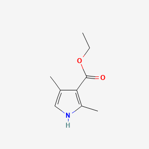 Ethyl 2,4-dimethyl-1H-pyrrole-3-carboxylate structure, CAS 2199-51-1