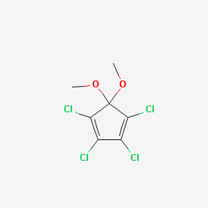 1,2,3,4-Tetrachloro-5,5-dimethoxycyclopentadiene structure, CAS 2207-27-4