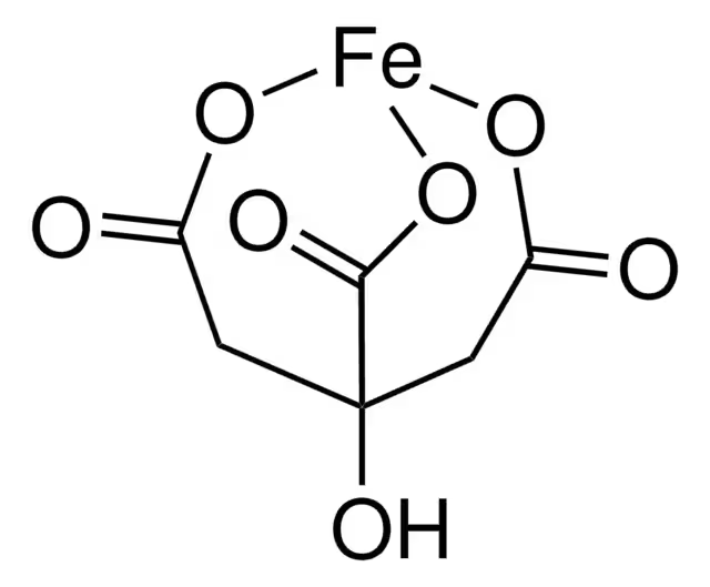 Iron citrate tetrahydrate structure, CAS 2338-05-8