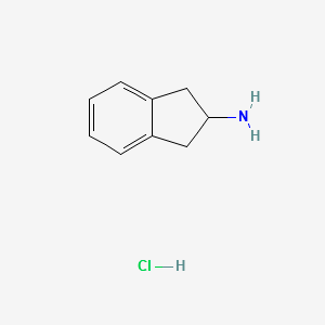 2-Aminoindan hydrochloride structure, CAS 2338-18-3