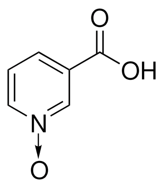 Nicotinic acid N-oxide structure, CAS 2398-81-4