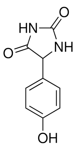 4-Hydroxyphenyl hydantoin structure, CAS 2420-17-9