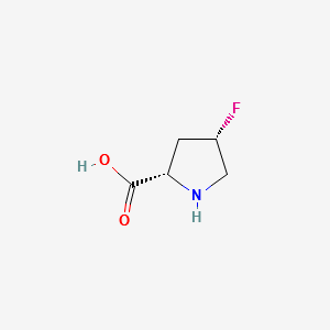 (2S,4S)-4-Fluoropyrrolidine-2-carboxylic acid structure, CAS 2438-57-5