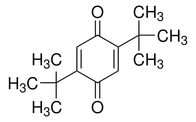 2,5-Di-tert-butyl-1,4-benzoquinone structure, CAS 2460-77-7