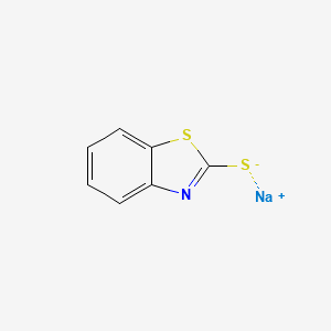 Sodium mercaptobenzothiazole structure, CAS 2492-26-4