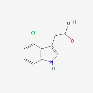 4-Chloroindole-3-acetic acid structure, CAS 2519-61-1